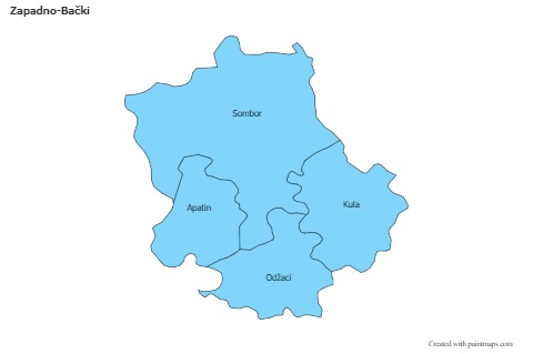 Contoh Peta untuk Zapadno-Bački (biru)