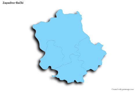 Contoh Peta untuk Zapadno-Bački (biru,garis luar,bayangan)