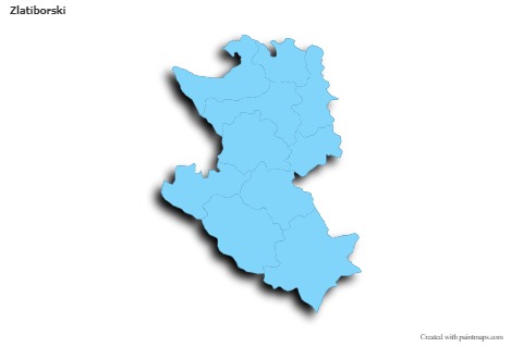 Contoh Peta untuk Zlatiborski (biru,garis luar,bayangan)