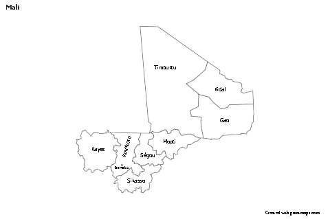 Sample Maps for Mali (black-white)