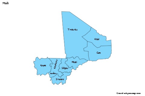 Sample Maps for Mali (blue)