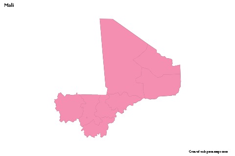 Sample Maps for Mali (pink,outline)