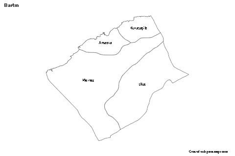 Mapas de muestra para Bartın (blanco-negro)