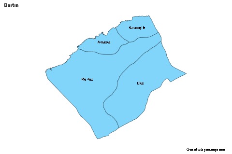 Mapas de muestra para Bartın (azul)