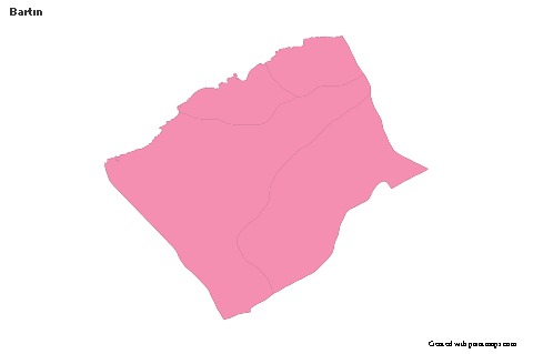 Mapas de muestra para Bartın (rosa,contorno)