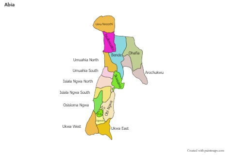 Abia için Örnek Haritalar (renkli)