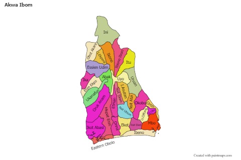 Sample Maps for Akwa Ibom (colored)