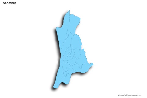 Sample Maps for Anambra (blue,outline,shadowy)