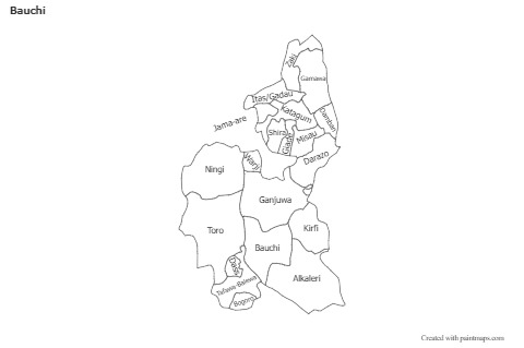 Sample Maps for Bauchi (black-white)