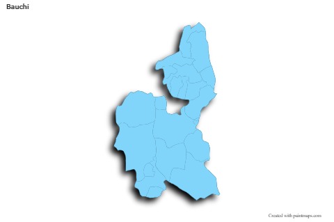 Sample Maps for Bauchi (blue,outline,shadowy)