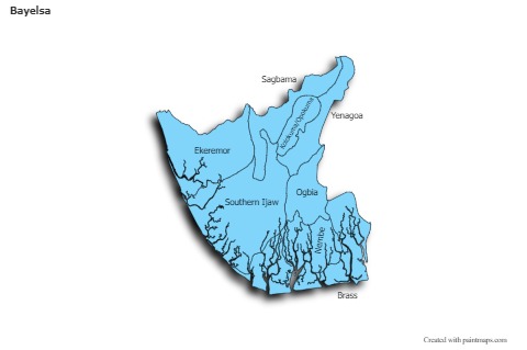 Sample Maps for Bayelsa (blue,shadowy)