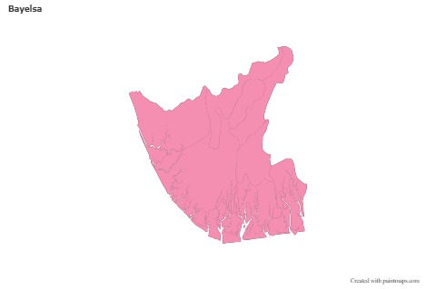 Sample Maps for Bayelsa (pink,outline)