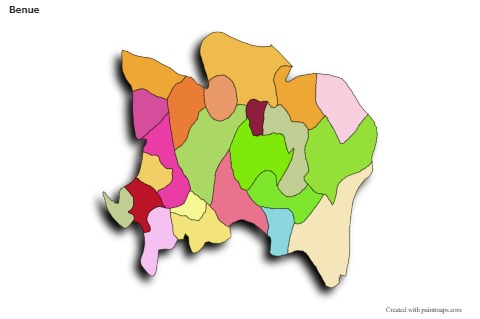 Sample Maps for Benue (colored,shadowy)