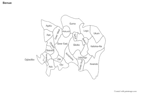 Sample Maps for Benue (black-white)