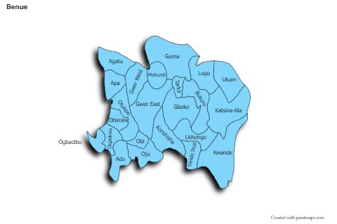 Sample Maps for Benue (blue,shadowy)