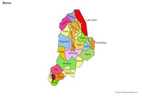 Sample Maps for Borno (colored)