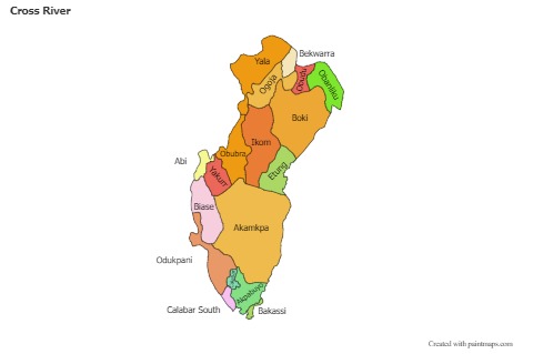 Sample Maps for Cross River (colored)