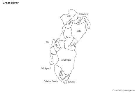 Sample Maps for Cross River (black-white)