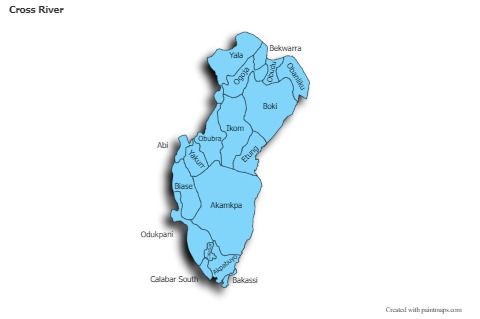 Sample Maps for Cross River (blue,shadowy)