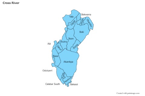 Sample Maps for Cross River (blue)