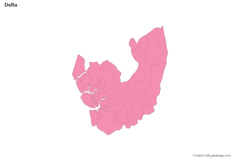 Mapas de muestra para Delta (rosa,contorno)