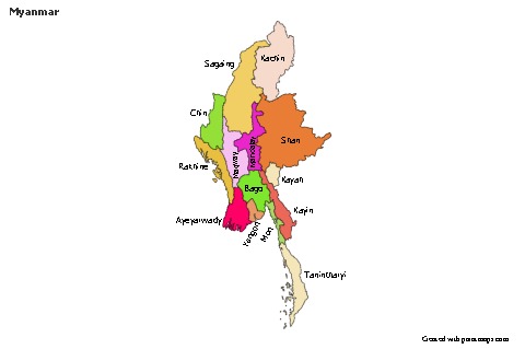 Sample Maps for Myanmar (colored)