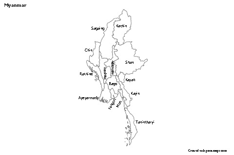 Sample Maps for Myanmar (black-white)