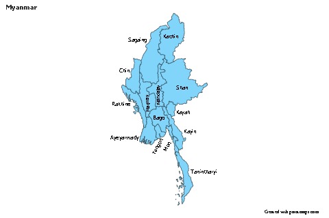 Sample Maps for Myanmar (blue)