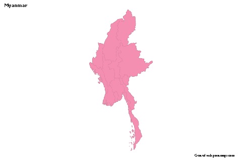 Sample Maps for Myanmar (pink,outline)