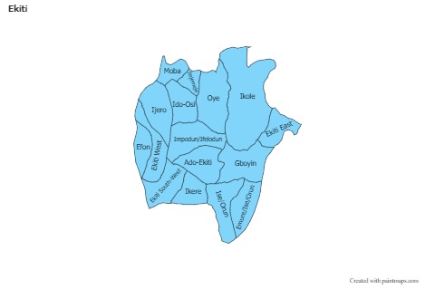 Sample Maps for Ekiti (blue)