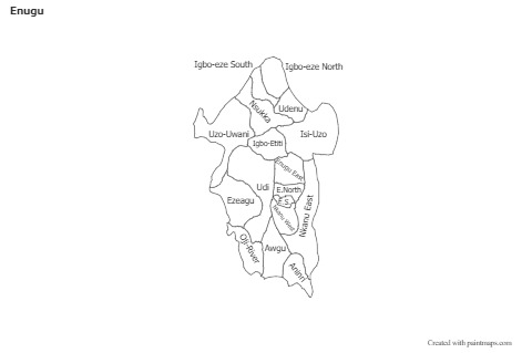 Sample Maps for Enugu (black-white)