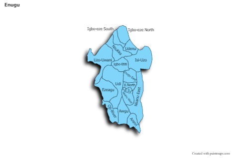 Sample Maps for Enugu (blue,shadowy)