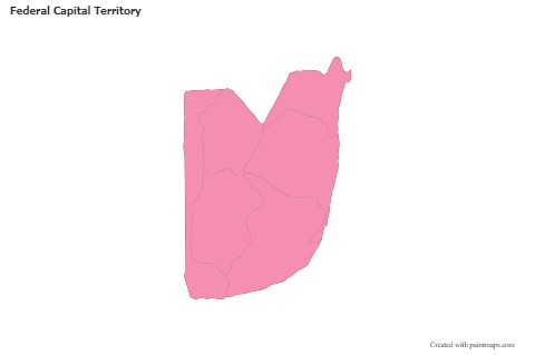 Sample Maps for Federal Capital Territory (pink,outline)