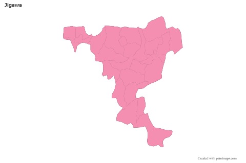 Sample Maps for Jigawa (pink,outline)