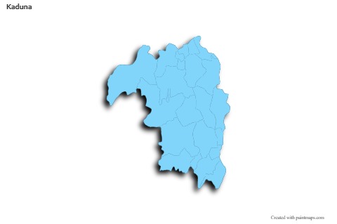 Sample Maps for Kaduna (blue,outline,shadowy)