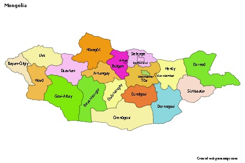Sample Maps for Mongolia (colored)