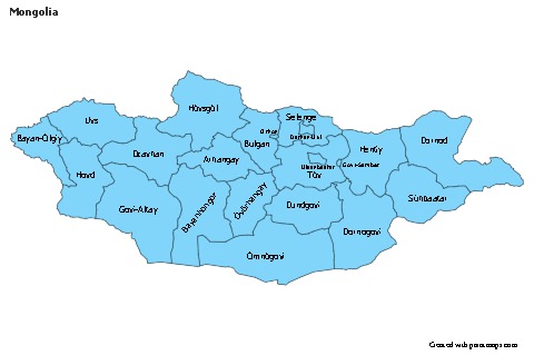 Sample Maps for Mongolia (blue)