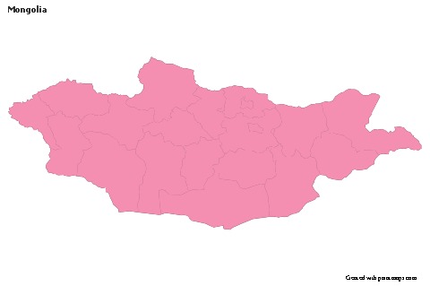 Sample Maps for Mongolia (pink,outline)