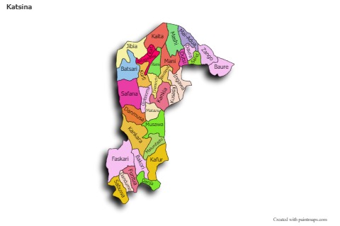 Contoh Peta untuk Katsina (berwarna,bayangan)