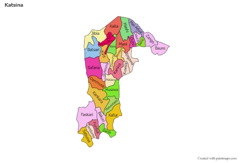 Contoh Peta untuk Katsina (berwarna)