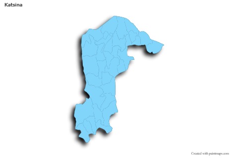 Contoh Peta untuk Katsina (biru,garis luar,bayangan)