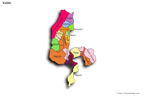 Sample Maps for Kebbi (colored,shadowy)