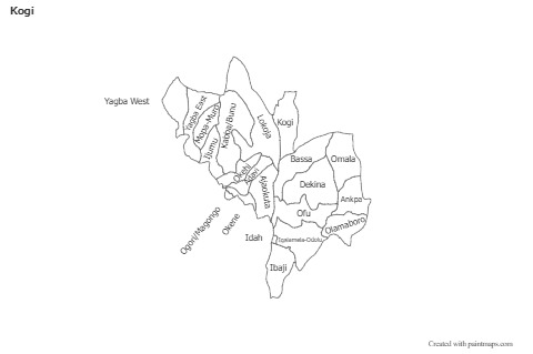 Sample Maps for Kogi (black-white)