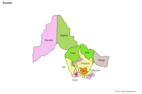 Sample Maps for Kwara (colored)
