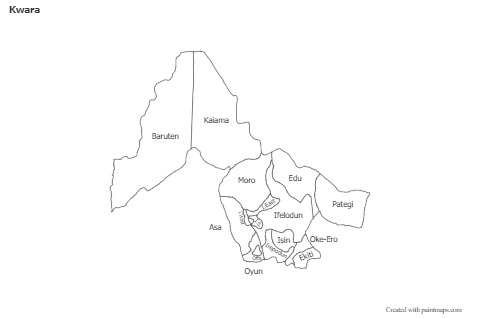 Sample Maps for Kwara (black-white)