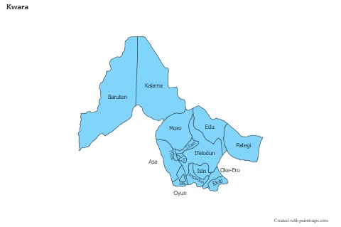 Sample Maps for Kwara (blue)
