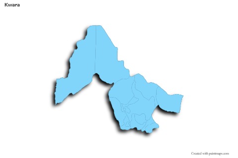 Sample Maps for Kwara (blue,outline,shadowy)