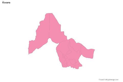 Sample Maps for Kwara (pink,outline)