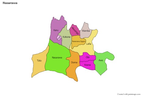 Sample Maps for Nasarawa (colored)