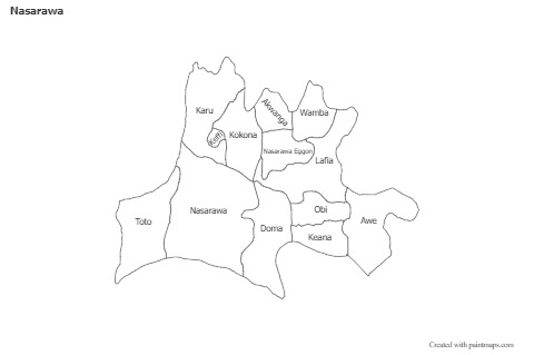 Sample Maps for Nasarawa (black-white)